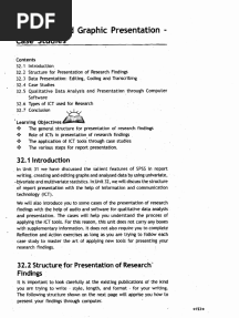 Unit-32 Tabulation and Graphic Presentation - Case Studies PDF