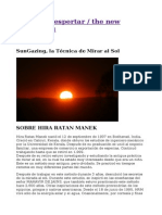 SunGazing, La Técnica de Mirar Al Sol