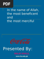 Project On Coca Cola Pakistan