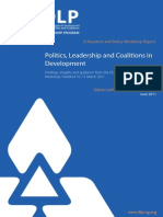 Politics, Leadership and Coalitions in Development - Findings, Insights and Guidance