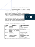 Demarcacion y Codigos de Color para Señalizacion de Areas