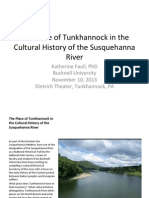 The Place of Tunkhannock in The Cultural History of The Susquehanna River