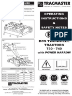 BCS Two-Wheel Tractor & Power Harrow Operating Instructions PDF