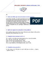 Actividades de Ampliación y Refuerzo Lengua Castellana 2º Eso