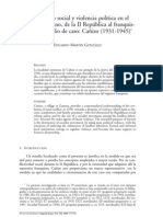 Conflicto Social y Violencia Política en El Campo Zamorano