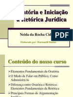 Oratoria e Iniciacao A Retorica Juridica