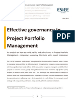 Effective Governance in Project Portfolio Management