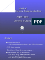 NMR of Correlated Electron Superconductors: Jürgen Haase University of Leipzig