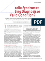 Metabolic Syndrome: Misleading Diagnosis or Valid Condition?