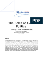 The Role of Aid in Politics-Putting China in Perspective, An Annotated Bibliography, BY Ward Warmerdam and Arjan de Hann, 2011