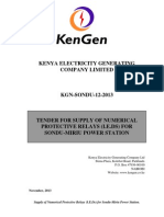 KGN SONDU 12 2013 Tender For Supply of Numerical Protective Relays (I.E.ds) For Sondu-Miriu Power Station