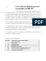 Electronic Code Lock With User Defined Password Using 8051 Micro Controller PDF