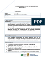 Denis Manuel Acosta Martínez: Formato para La Presentacion de Proyectos Pedagogicos de Aula Con Tic