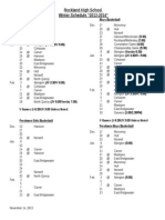 Winter Schedule 2013-2014