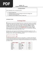 Lesson - 28 Foreign Exchange Rates Learning Outcomes