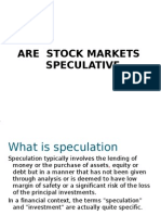 Are Stock Market Speculative