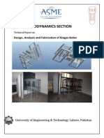 Technical Report On Design, Analysis and Fabrication of Biogas Boiler