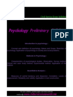 Psychology Preliminary Syllabus: Civil Service Exam Syllabus