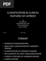 Classification & Clinical Features of Leprosy