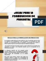 Reglas para La Formulacion de Preguntas