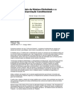 O Princípio Da Máxima Efetividade e A Interpretação Constitucional