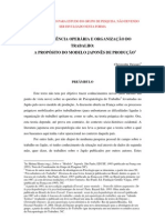 Inteligência Operária E Organização Do Trabalho - Dejours