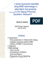 Are There Socio-Economic Benefits of Adopting AWD in Water-Abundant Rice Areas in An Giang Province, Vietnam?