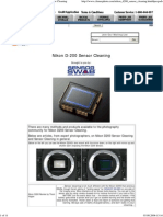 Nikon D200 Sensor Cleaning