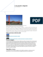 Estructura de Un Puente Colgante