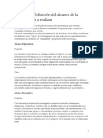 Capítulo 5. Definición Del Alcance de La Investigación A Realizar