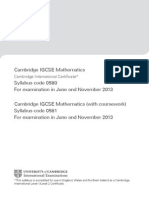 Syllabus: Cambridge International Certificate