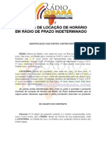 CONTRATO DE LOCAÇÃO DE HORÁRIO EM RÁDIO DE PRAZO INDETERMINADO Obara