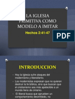 La Iglesia Primitiva Como Modelo A Imitar