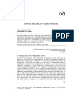 Asensi, Manuel - Crítica, Sabotaje y Subalternidad