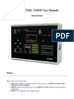 Tajima TME, TMEF User Manual