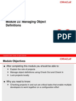 22 Managing Object Definitions