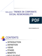 Recent Trends in Corporate Social Responsibilty