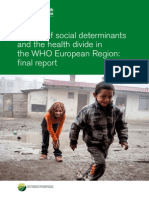 Review of Social Determinants and The Health Divide in The WHO European Region