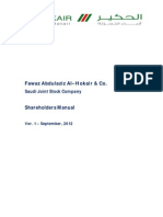 Fawaz Abdulaziz Al-Hokair & Co.: Shareholders Manual