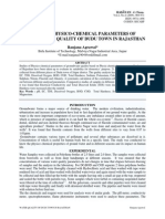 Study of Physico-Chemical Parameters of Groundwater Quality of Dudu Town in Rajasthan