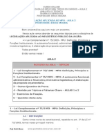 Legislação Aplicada Ao Mpu Aula 02 Erick