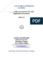 Jamiya Hamdard Short Prospectus 2013