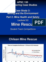 APSC150 - Lecture 3.5 - Mine Rescue at UBC