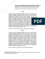 Efecto Del Detergente en Diferentes Concentraciones Sobre La Población y Biomasa de La Lenteja de Agua (Lemna Minor)