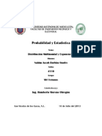 Distribución Multinomial y Exponencial