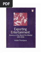 Exporting Entertainment: America in The World Film Market 1907-1934 by Kristin Thompson