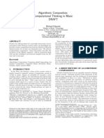 Algorithmic Composition Computational Thinking in Music PDF