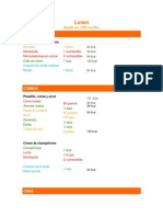 Dieta Semanal Base de 1600kcal