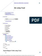 Export - Import Table Using Toad - Oracle Forums PDF