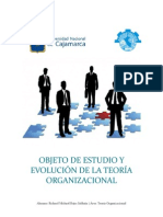 Evolución y Objeto de Estudio de La Teoría Organizacional - Final.